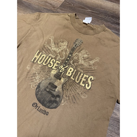 House Of Blues Other - Y2K‎ House Of Blues Orlando Music Graphic Tee Shirt Brown Men's Large Clean
